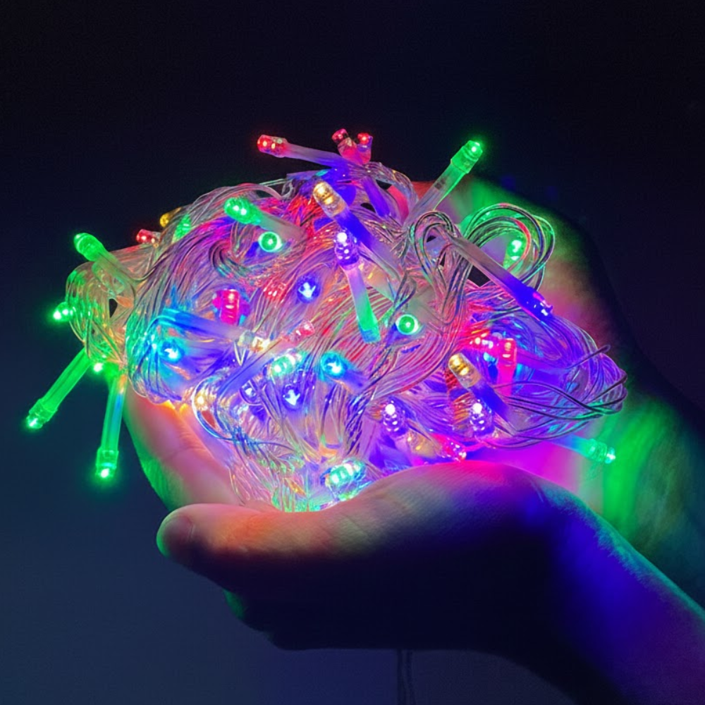 선세이브 LED 은하수전구 100구 투명선 / 검정선