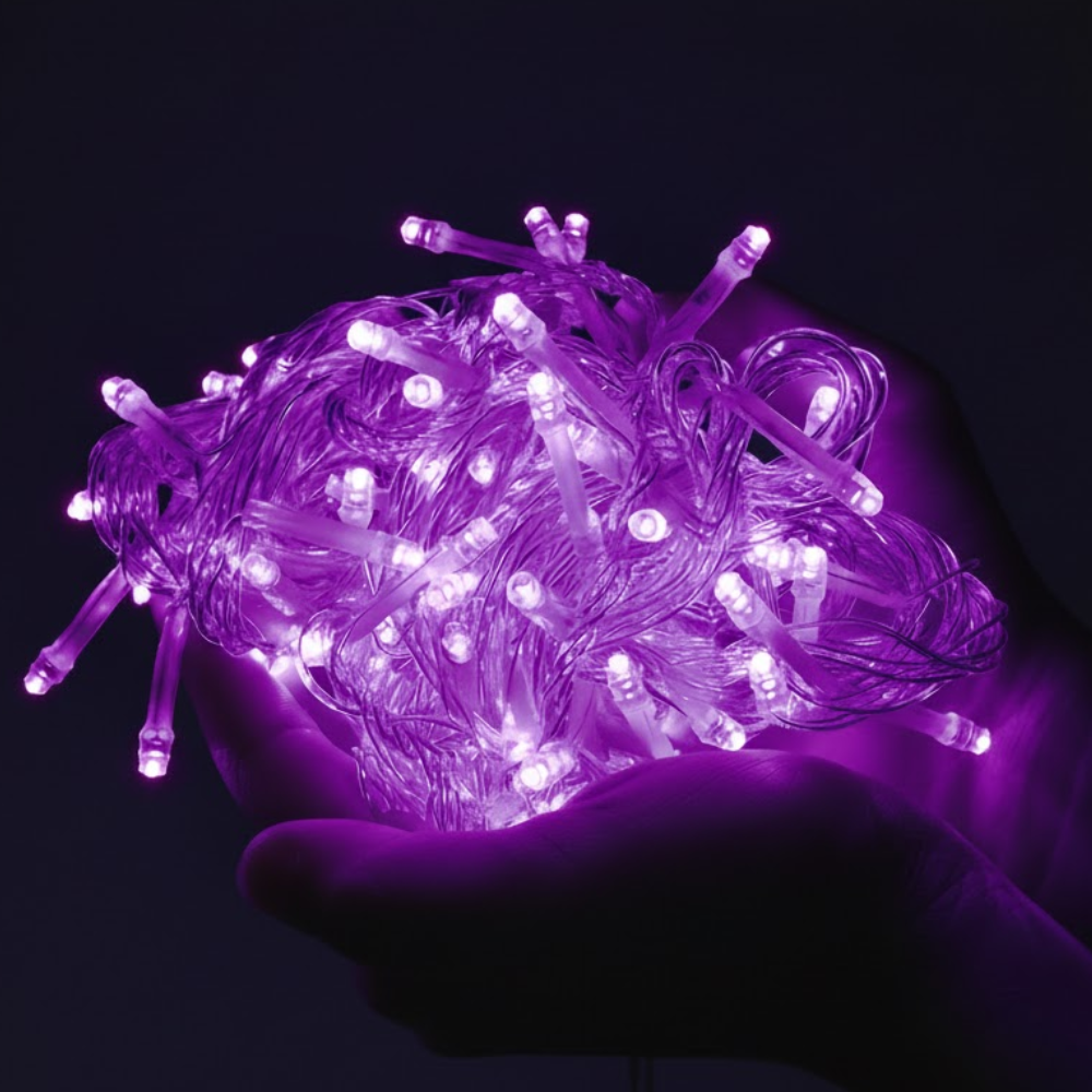 선세이브 LED 은하수전구 100구 투명선 / 검정선