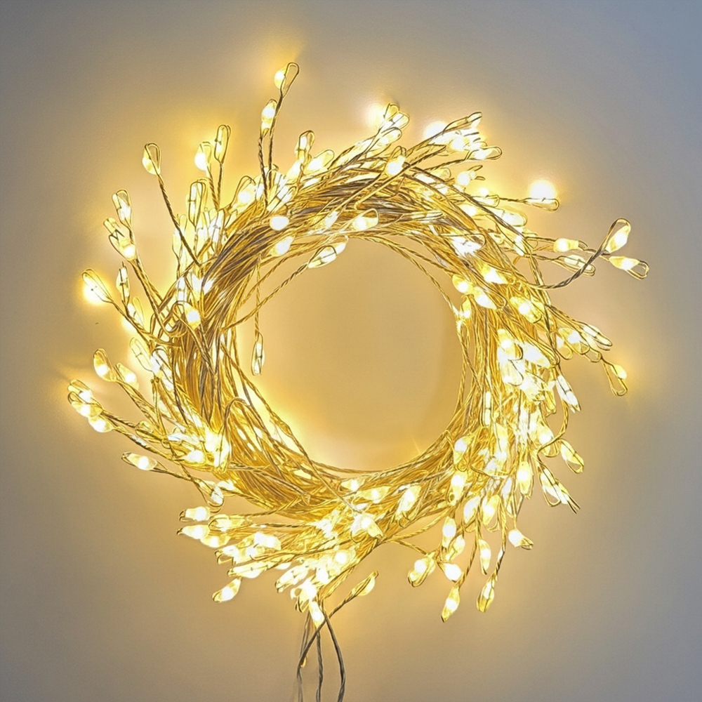 선세이브 LED 동선등 와이어 지네전구 200구 전원포함 리모컨 세트