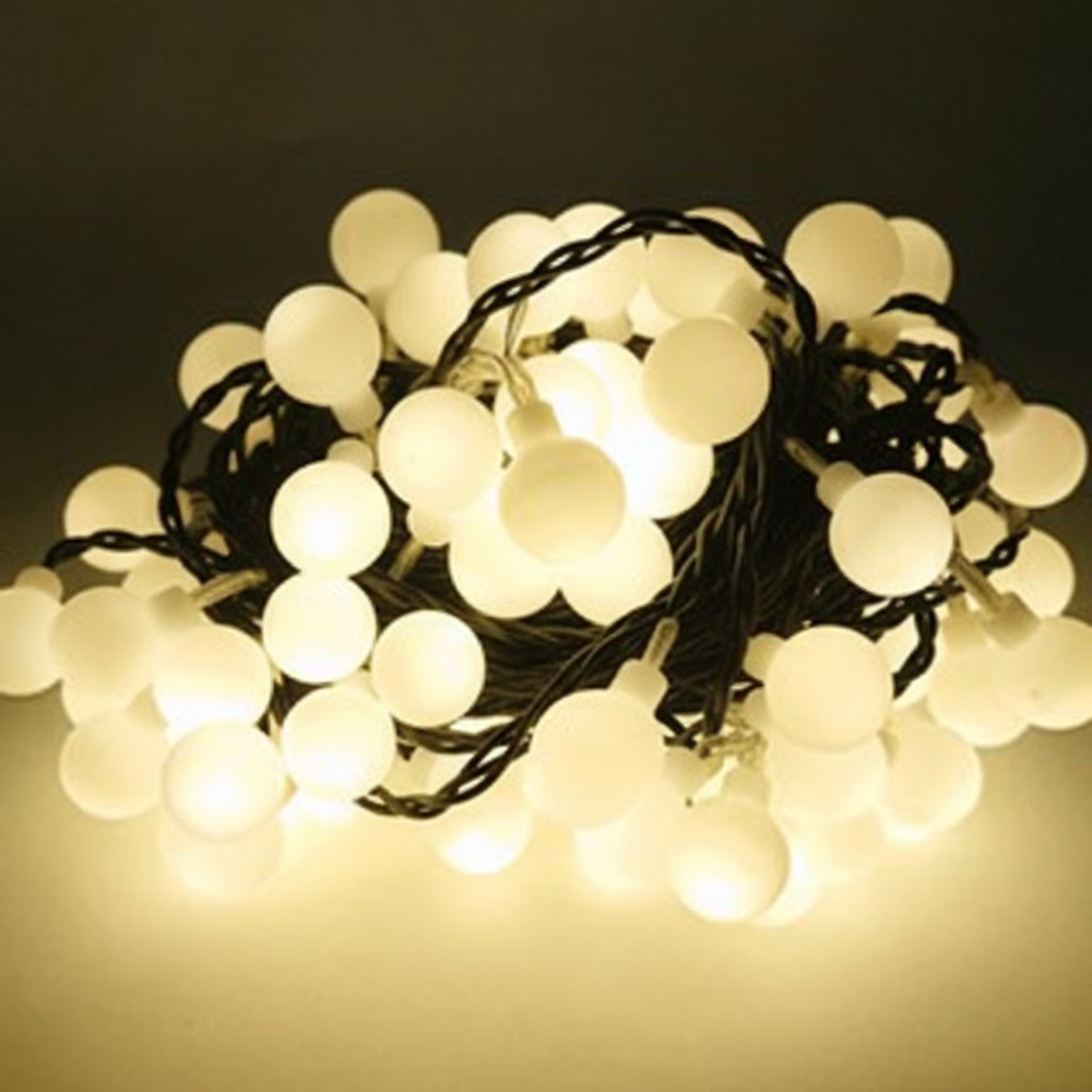 선세이브 LED 앵두전구 100구 검정선 컨트롤러(점멸기) 세트